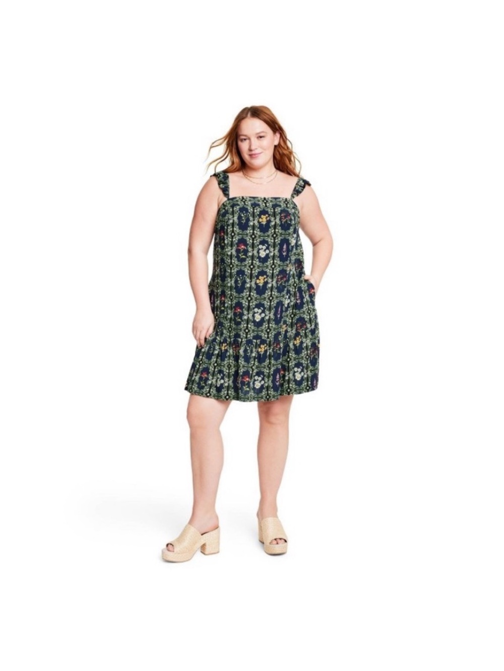 Agua Benita by Target Floral Sundress with Ruffle Straps